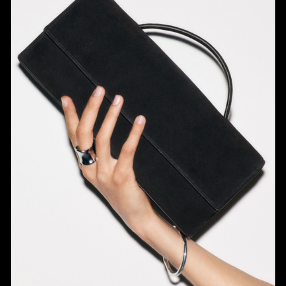 Cos Black Suede Women's Clutch
